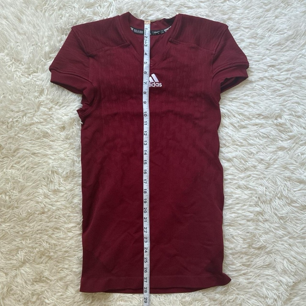 Adidas burgundy compression dress athletic tennis shorts sporty Large - Picture 3 of 6